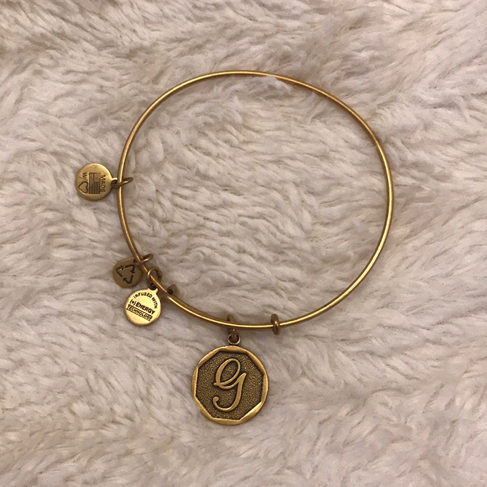 Gold Alex and Ani “G” bracelet
